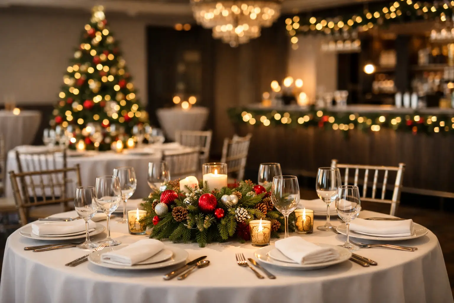 Corporate Christmas Party Setup Example
