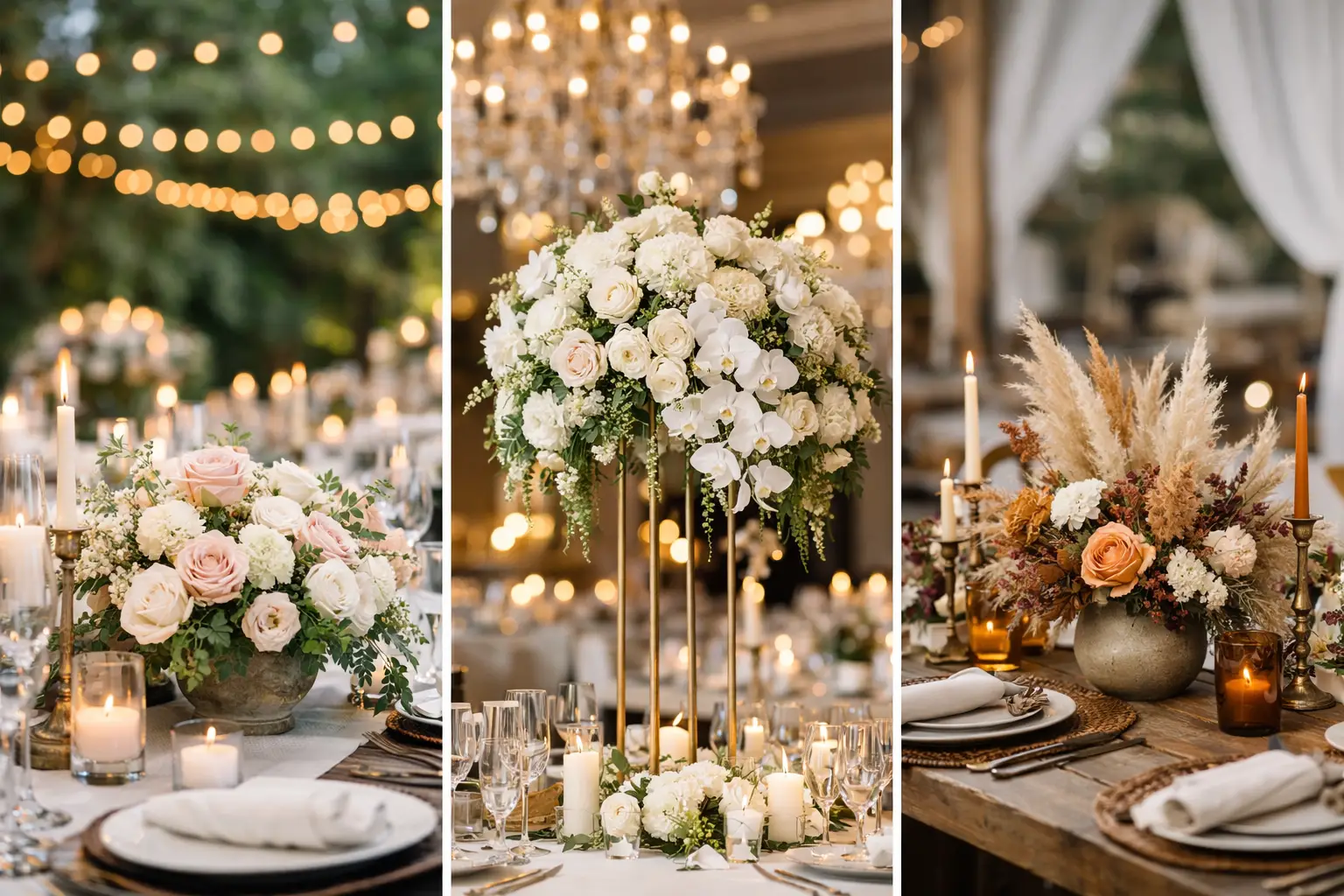Wedding Floral Examples for Every Reception Style